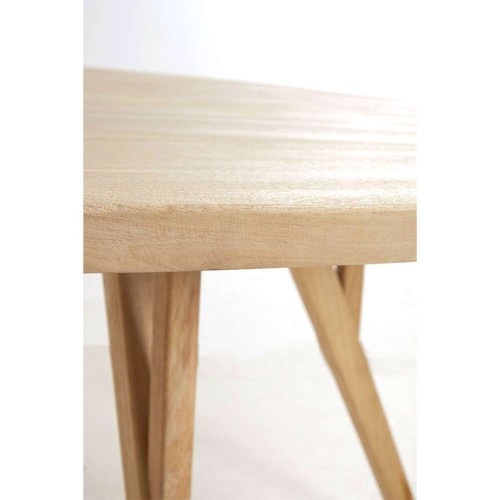 Table à manger Ø120x76 cm QUENZA bois mangue naturel