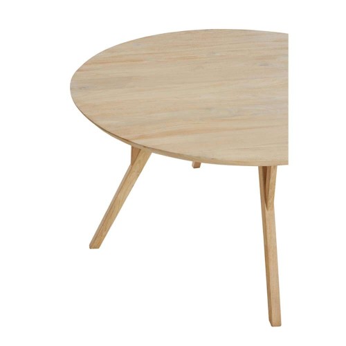 Tavolo da pranzo QUENZA in legno di mango naturale Ø120x76 cm