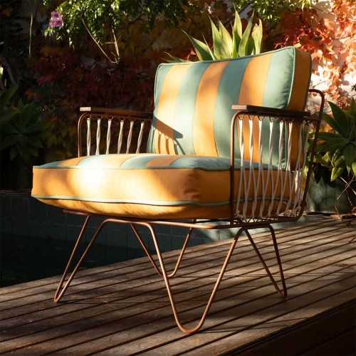 Sillón Croisette de rayas para exterior