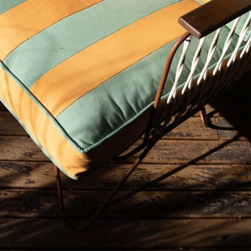 Striped Outdoor Croisette Armchair