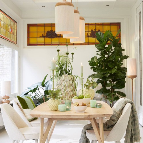 Dining table 200x100x76 cm QUENZA natural mango wood