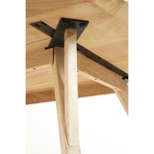 Mesa de comedor QUENZA de madera de mango natural 200x100x76 cm