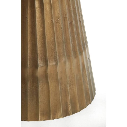 Tavolo Ø100x78 cm LEYDA marmo bianco-bronzo antico