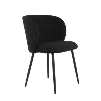 Silla rizada ELYNA 56x55x79 cm negro-mate light and living