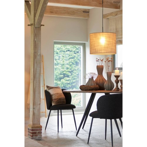 Silla rizada ELYNA 56x55x79 cm negro-mate