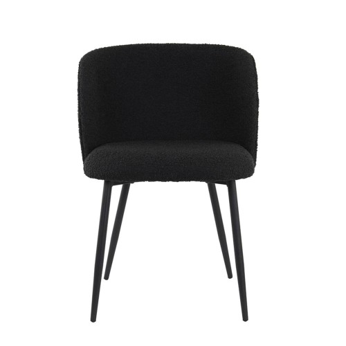 Sedia ELYNA curly 56x55x79 cm nero-opaco