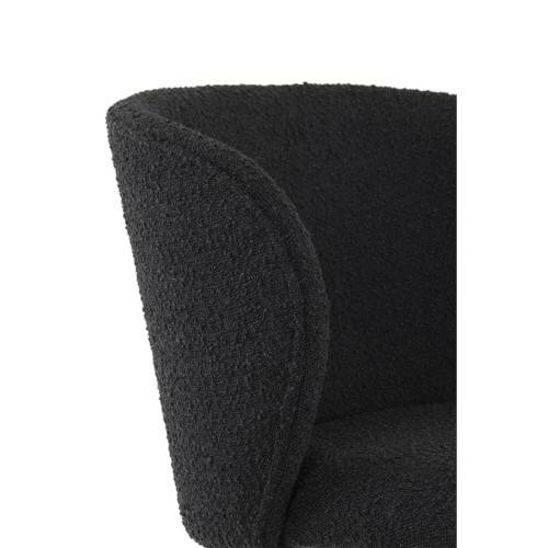 Sedia ELYNA curly 56x55x79 cm nero-opaco