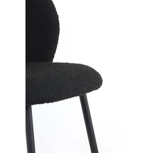 Sedia ELYNA curly 56x55x79 cm nero-opaco