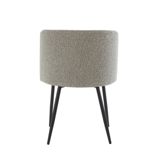 56x55x79 cm ELYNA gris marrón-negro estera silla rizada