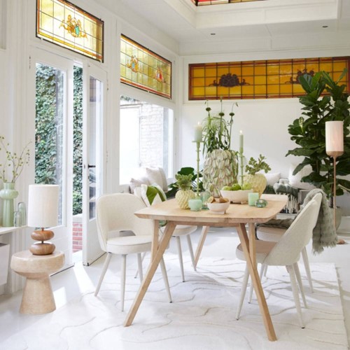 DJESLIN beige stoel 57x51x84 cm