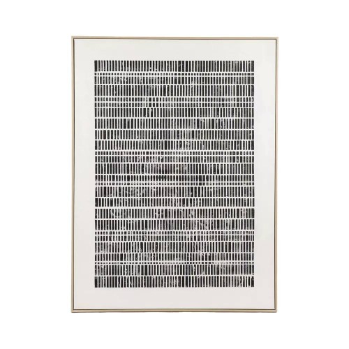 Leinwand mit Rahmen WEISS L 90 x W 5 x H 120 cm - schwarz/weiß