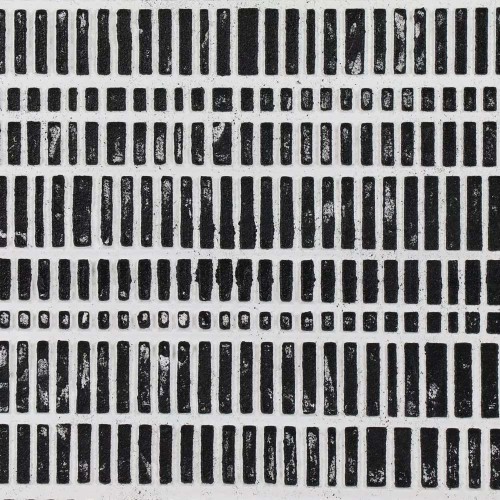 Canvas with WHITE frame L 90 x W 5 x H 120 cm - black/white