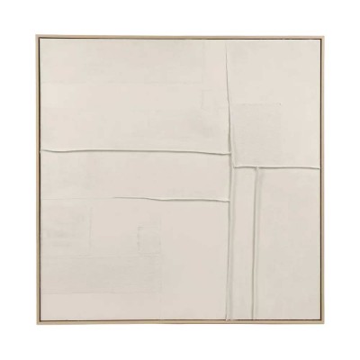 Toile avec cadre BLANCHE L 100 x W 5 x H 100 cm - blanc Pomax