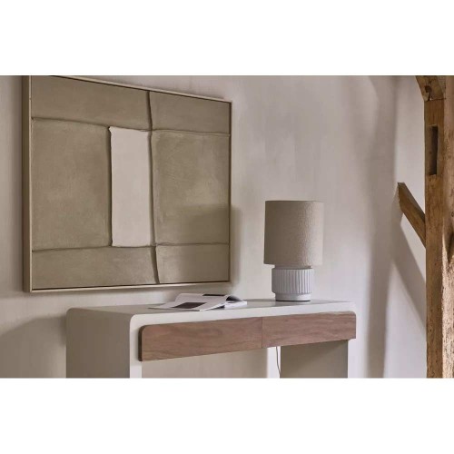 Leinwand mit Rahmen WEISS L 80 x W 5 x H 100 cm - Sand