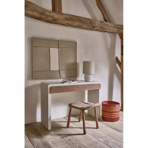 Toile avec cadre BLANCHE L 80 x W 5 x H 100 cm - sable