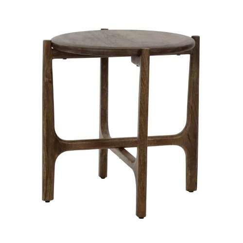 Side table CABANE DIA 45 x H 50 cm - walnut