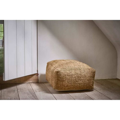 Pouf AYALA L 60 x W 60 x H 30 cm - brown
