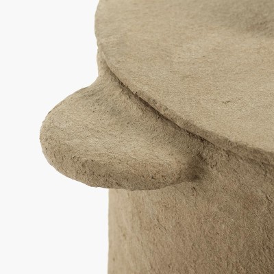 Barattolo con coperchio marrone Terra di cartapesta 2