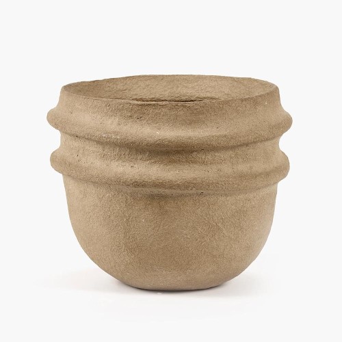 Blumentopf braun Papier mache Earth