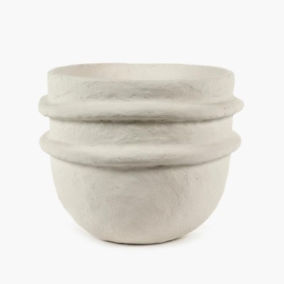 Vaso di fiori bianco in cartapesta Terra Serax