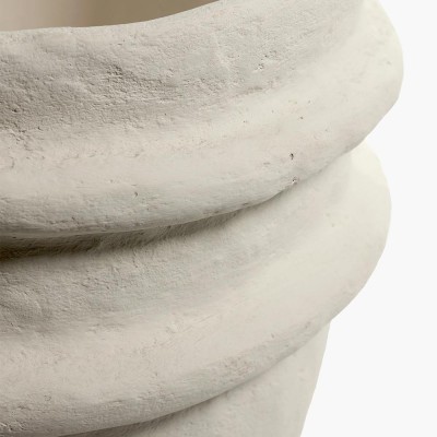 White flower pot paper mache Earth 2