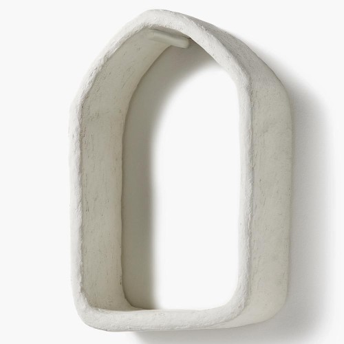 Nicho de pared de papel maché blanco Tierra