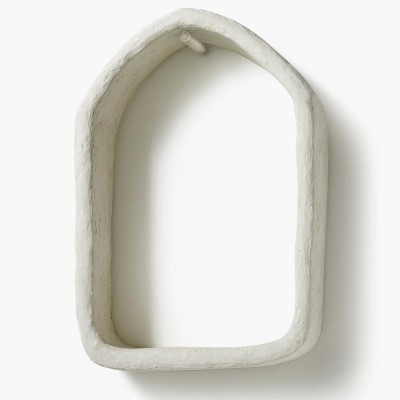 Wall niche white papier mache Earth 2