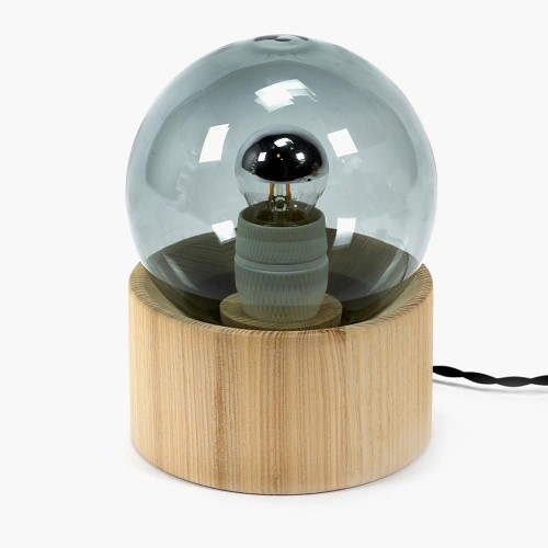 Smoked grey table lamp