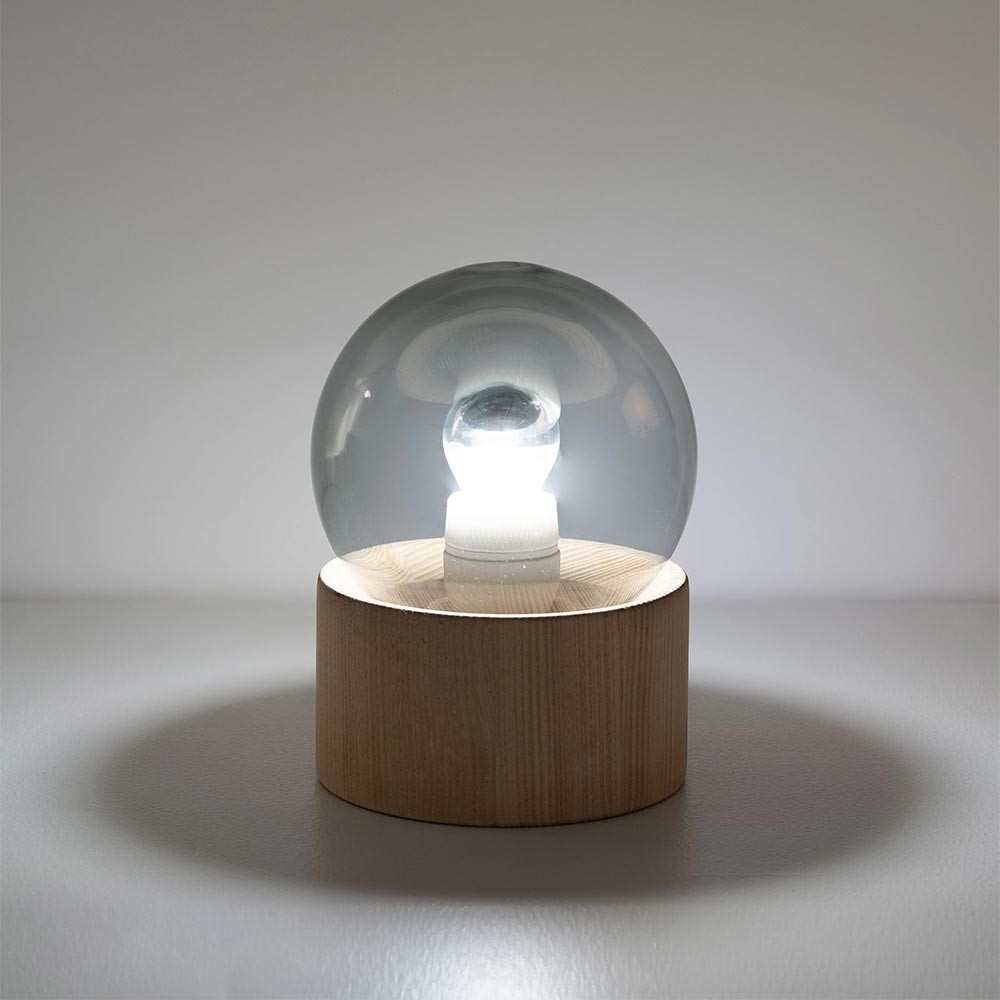 Smoked grey table lamp