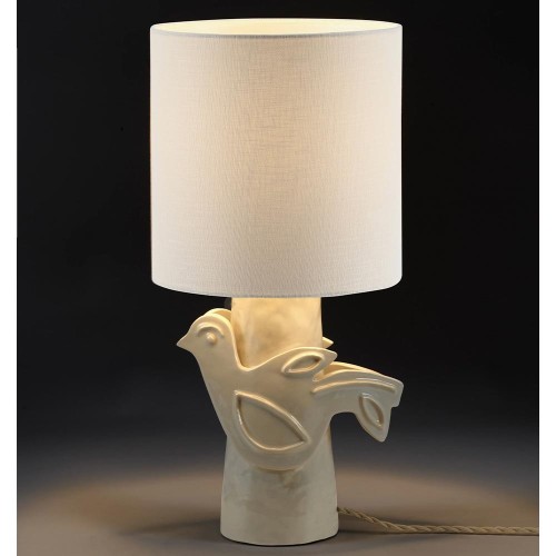 Lámpara de mesa blanca - Paloma blanca
