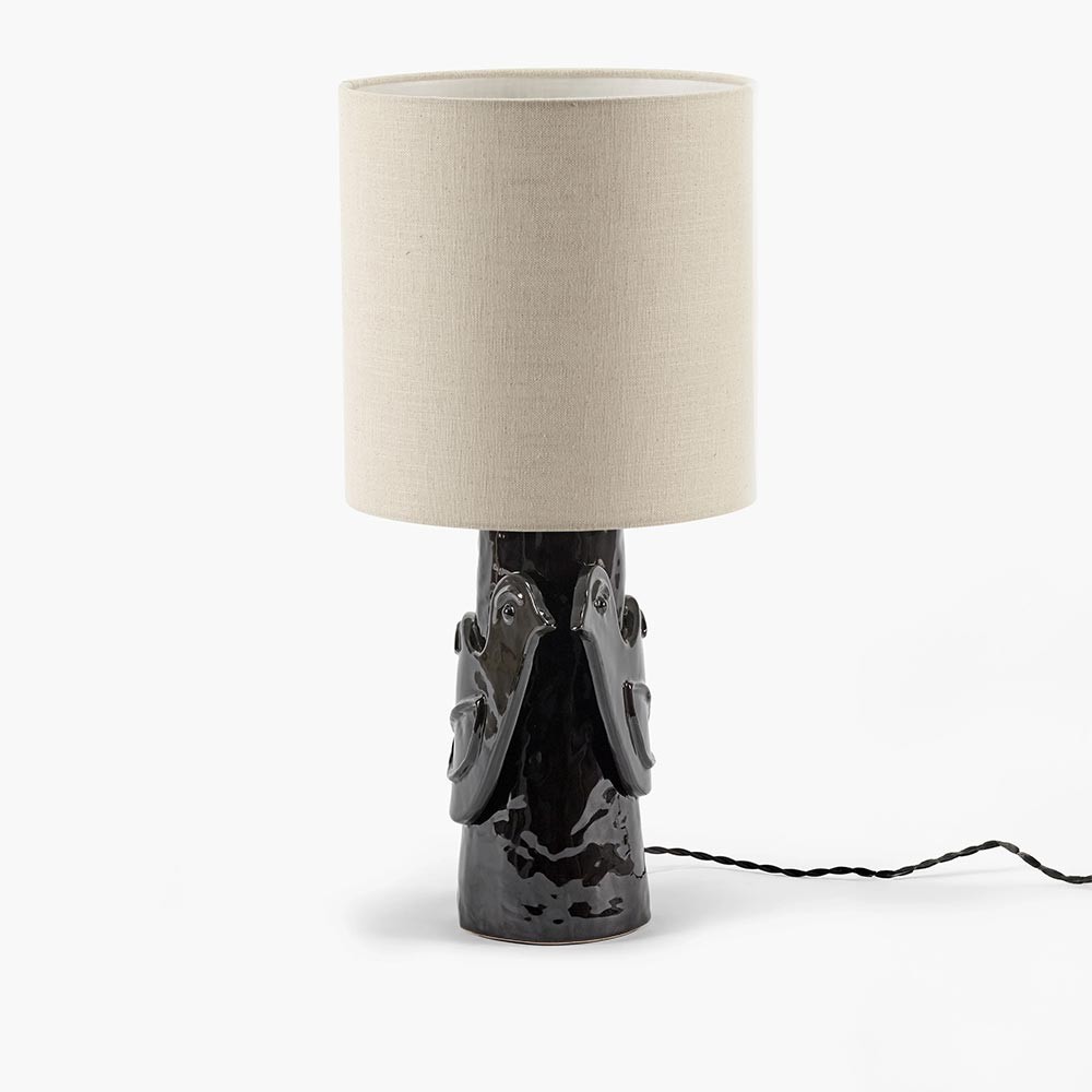 Paloma tafellamp Zwart - Beige