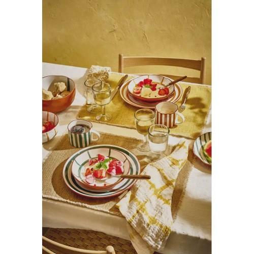 MYKONOS salad bowl DIA 20 x H 3.5 cm - green