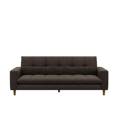 3,5-Sitzer-Sofa Nelson, dunkelbraun, französische Webart Riviera Maison
