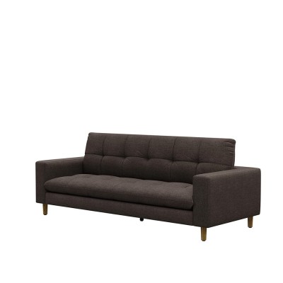 3,5-Sitzer-Sofa Nelson, dunkelbraun, französische Webart 2