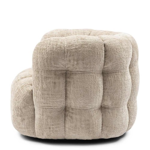 Arosa swivel armchair, open weave, natural