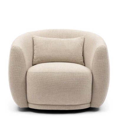 Fauteuil pivotant Leonardo, Naturel Riviera Maison