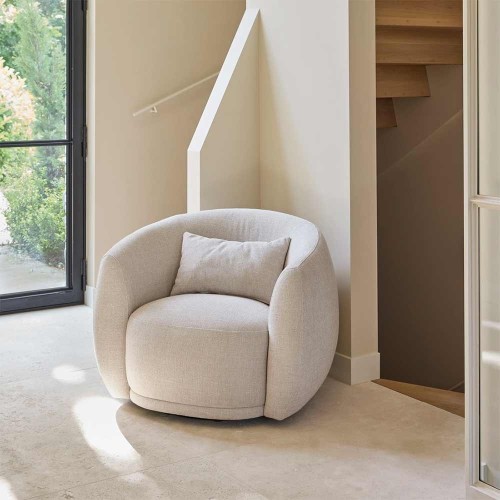 Fauteuil pivotant Leonardo, Naturel
