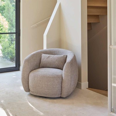 Fauteuil pivotant Leonardo, Taupe 2
