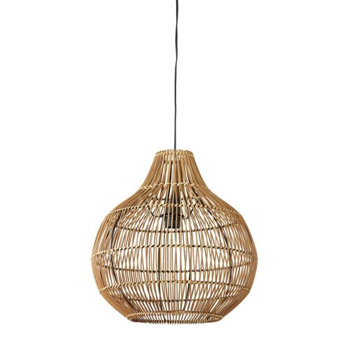 Lampada a sospensione Ø40x41,5 cm PACINO in rattan marrone scuro