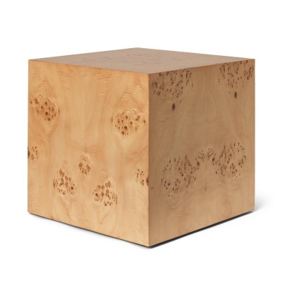 Tavolino a cubo in radica - Naturale