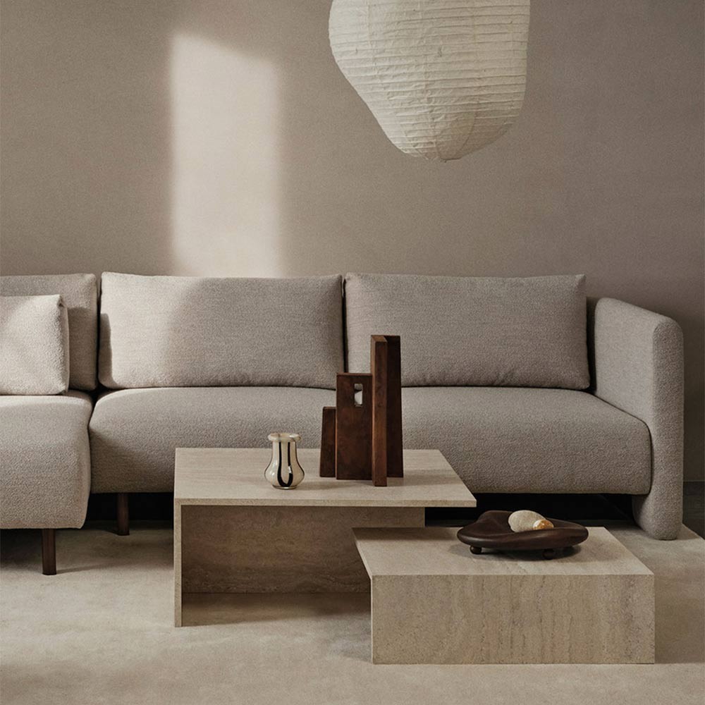 Sofa Dase Rechte Armleuning Zacht Bouclé