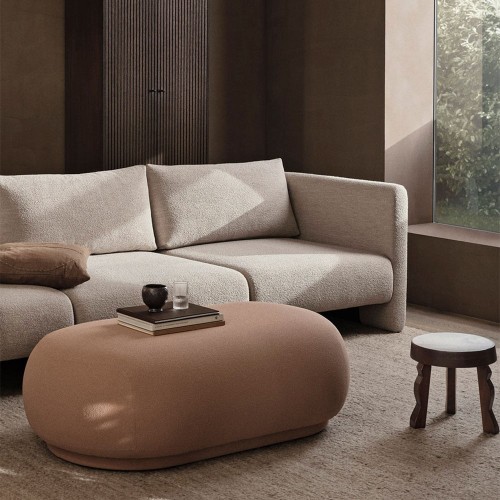 Dase central sofa in soft bouclé fabric