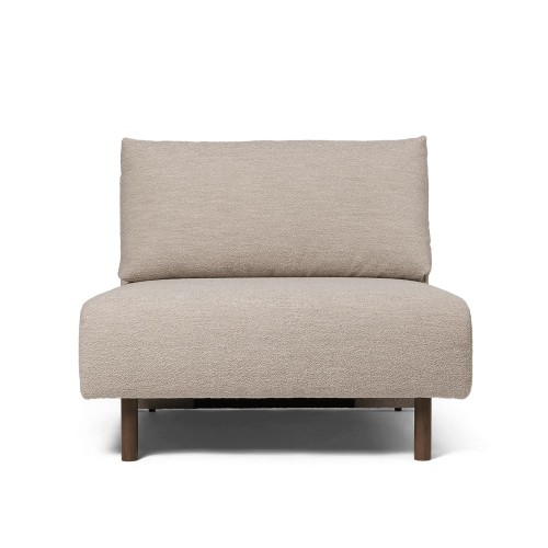 Zentrales Sofa Dase in weichem Bouclé-Stoff