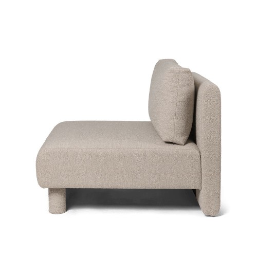 Dase central sofa in soft bouclé fabric