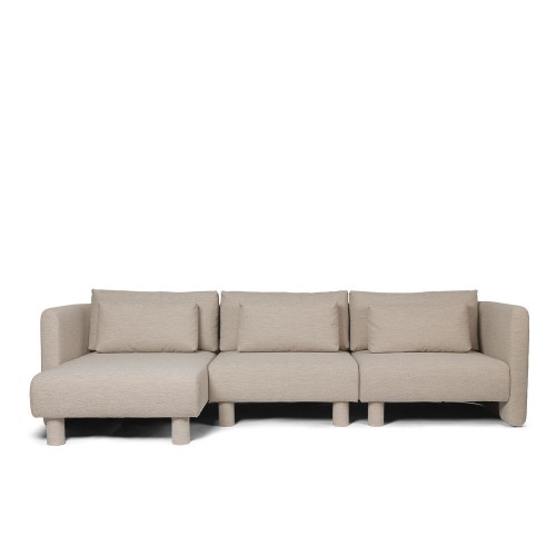 Dase central sofa in soft bouclé fabric