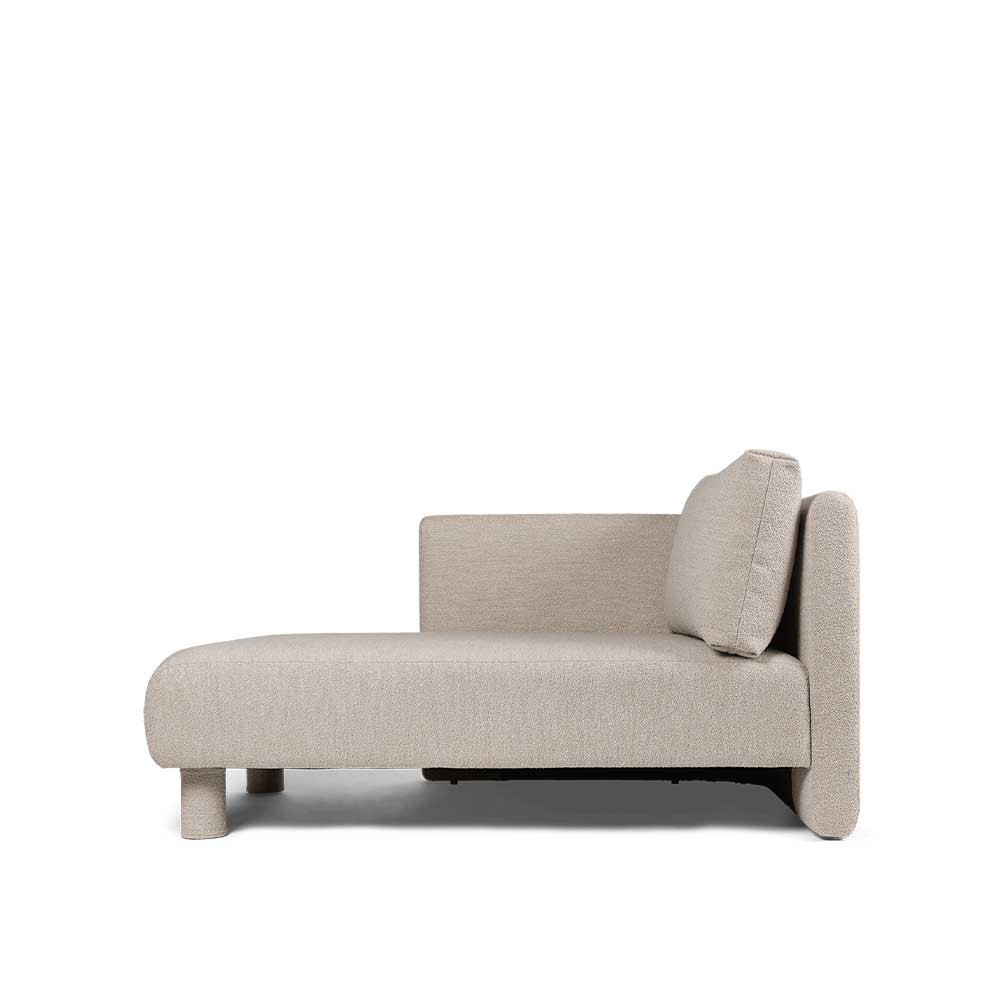 Sofa Dase Méridienne Links Zacht Bouclé