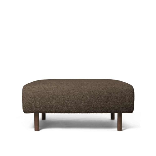 Hocker Dase Soft Bouclé dunkelbraun
