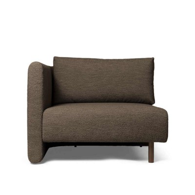 Sofa Dase Armrest Left Soft Bouclé dark brown 2