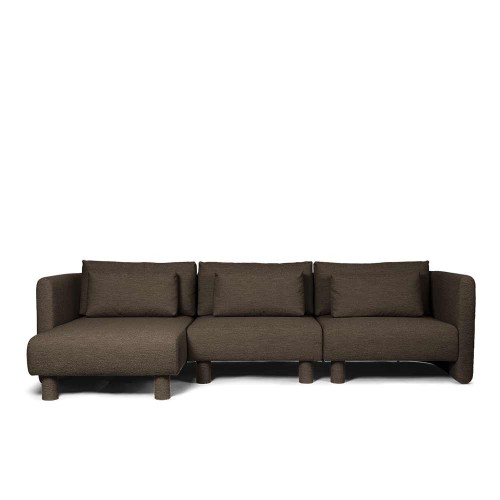 Canapé Dase Accoudoir Droit Soft Bouclé marron foncé