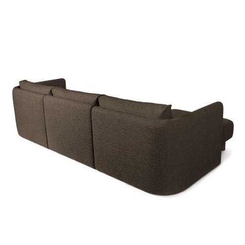Sofa Dase Straight Armrest Soft Bouclé dark brown